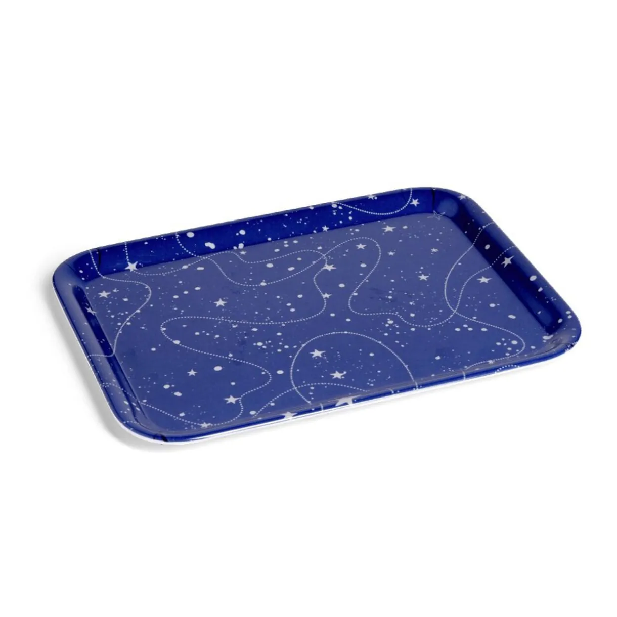 Gifi Plateau de service rectangulaire mélaminé bleu motif astral 21,7x28,7cm Best