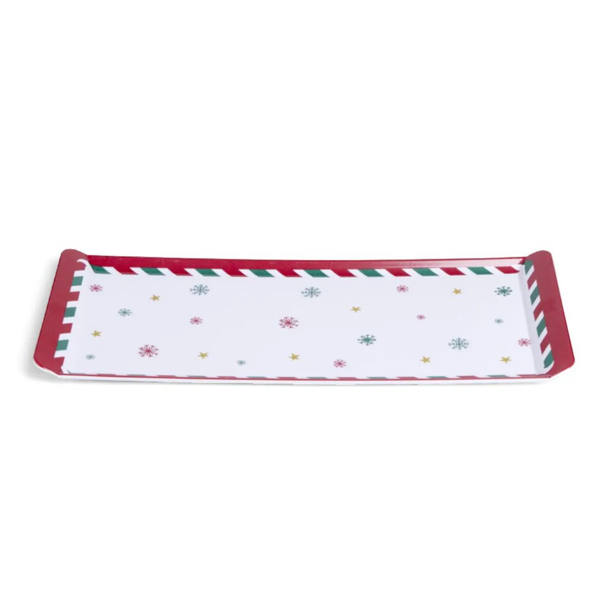 Gifi Plateau de service rectangulaire mélaminé Noël traditionnel 18,8x37,4cm Discount