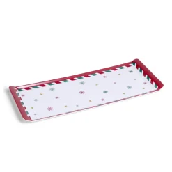 Gifi Plateau de service rectangulaire mélaminé Noël traditionnel 18,8x37,4cm Discount