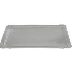 Gifi Plateau rectangulaire argenté en carton x5