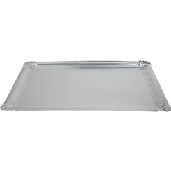 Gifi Plateau rectangulaire argenté en carton x3