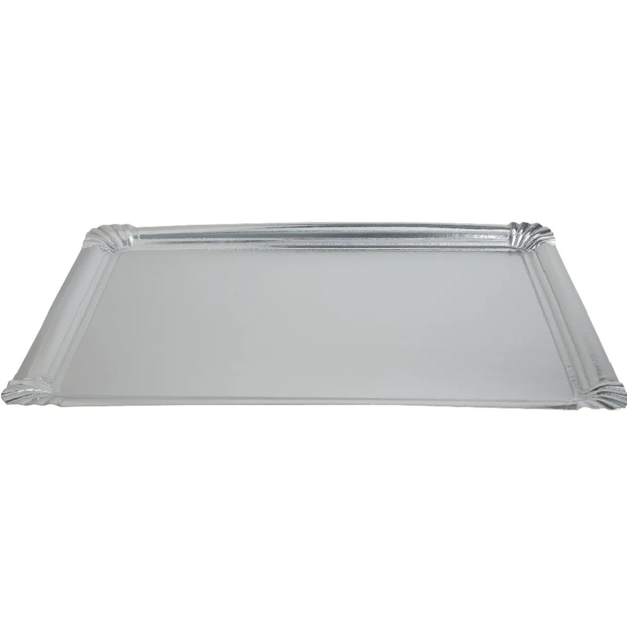 Gifi Plateau rectangulaire argenté en carton x3
