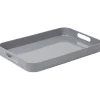 Gifi Plateau rectangulaire avec poignées uni gris