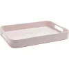 Gifi Plateau rectangulaire avec poignées uni rose