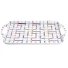 Gifi Plateau rectangulaire blanc motifs carreaux multicolores 34x50,5cm Clearance