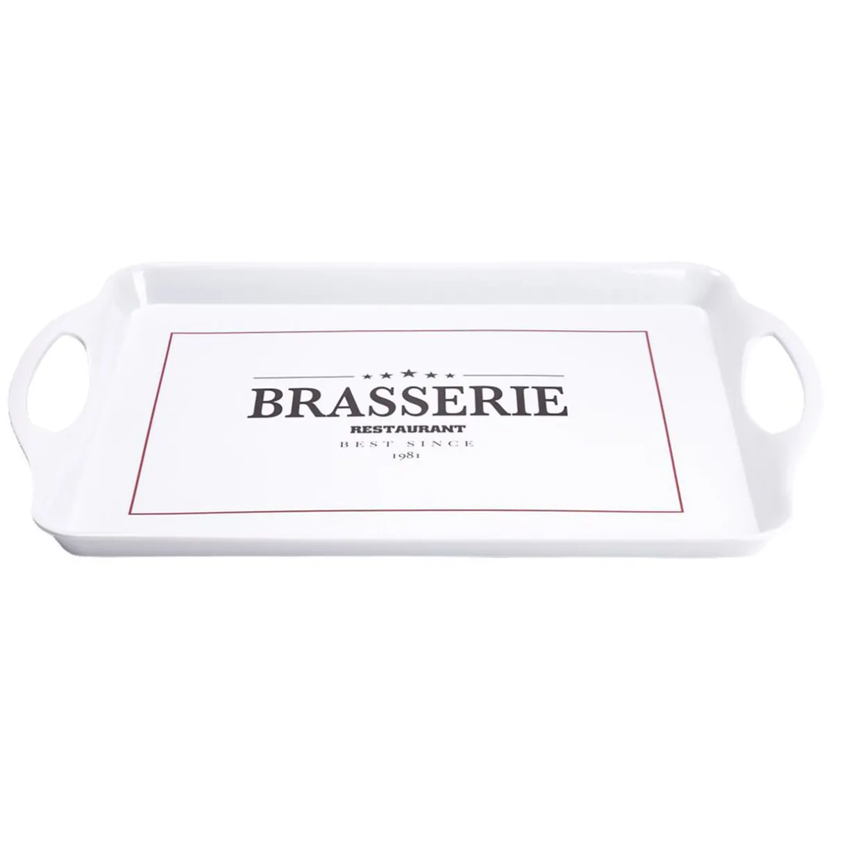 Gifi Plateau rectangulaire brasserie restaurant blanc 34x50,5cm Discount