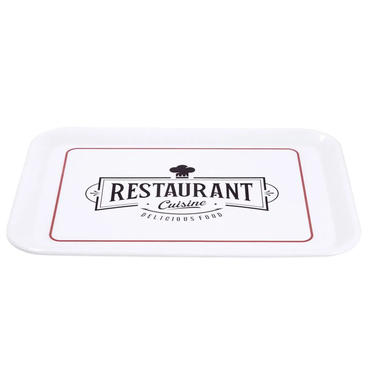Gifi Plateau rectangulaire brasserie "restaurant cuisine" blanc 27x38cm Best