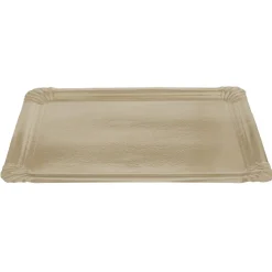 Gifi Plateau rectangulaire doré en carton x5