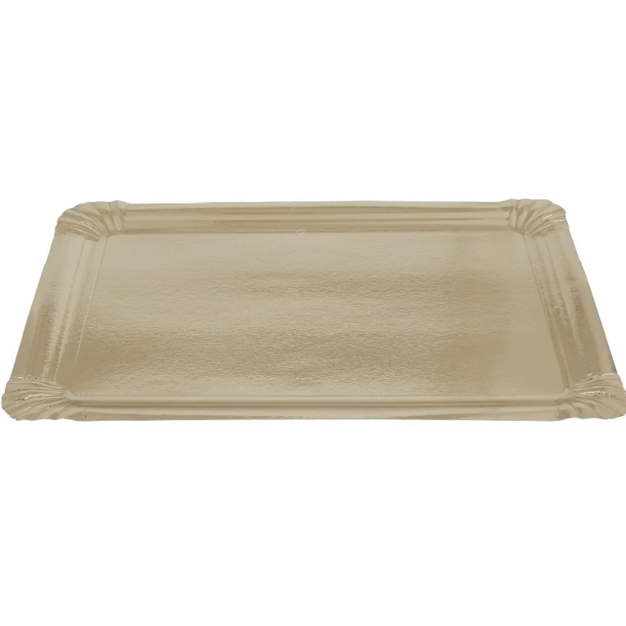 Gifi Plateau rectangulaire doré en carton x5