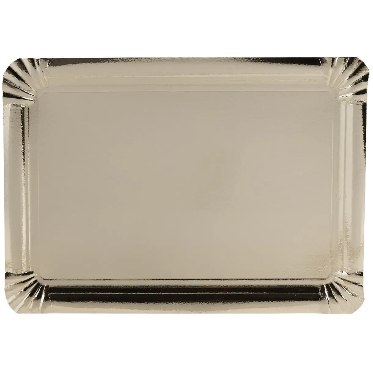 Gifi Plateau rectangulaire doré en carton x5