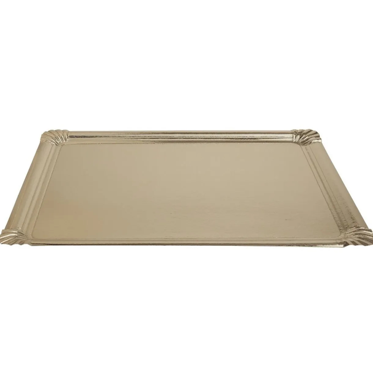 Gifi Plateau rectangulaire doré en carton x3