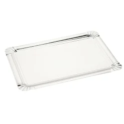 Gifi Plateau rectangulaire en carton argenté x 5