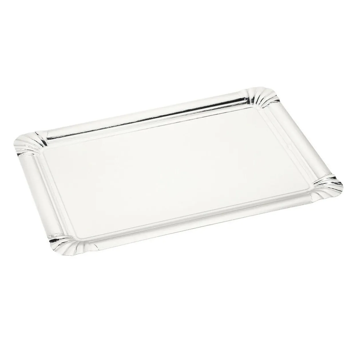 Gifi Plateau rectangulaire en carton argenté x 5