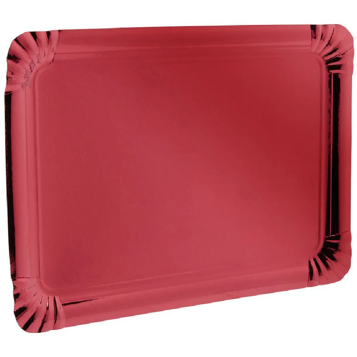 Gifi Plateau rectangulaire en carton rouge x5
