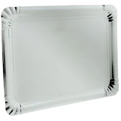 Gifi Plateau rectangulaire en carton argenté x 5