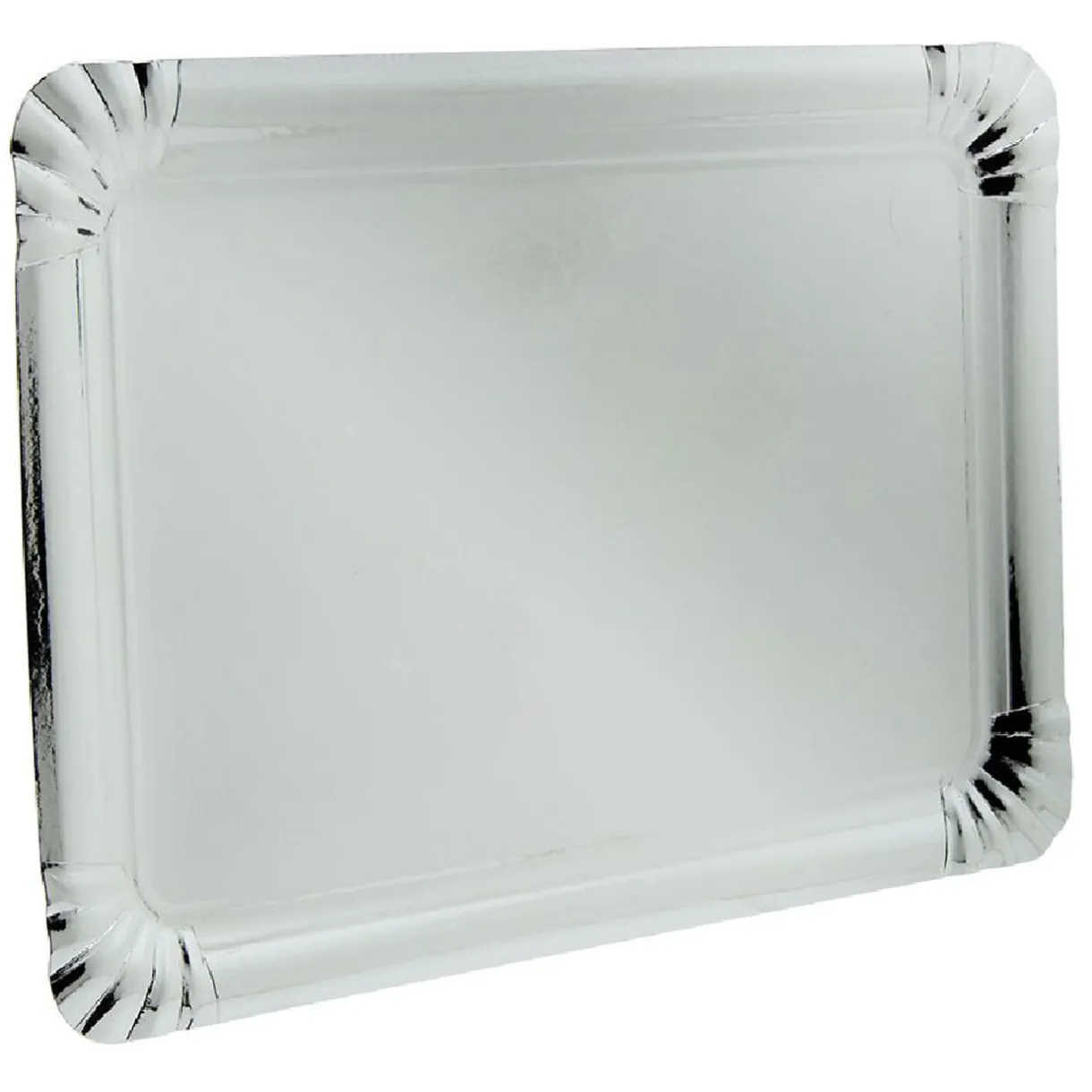 Gifi Plateau rectangulaire en carton argenté x 5