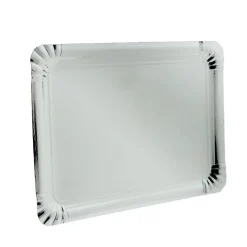 Gifi Plateau rectangulaire en carton argenté x 5