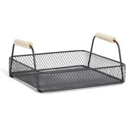 Gifi Plateau rectangulaire maille métal noir