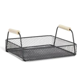 Gifi Plateau rectangulaire maille métal noir