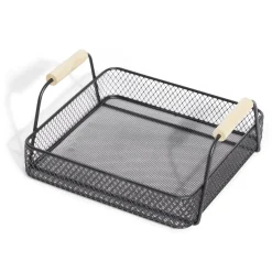 Gifi Plateau rectangulaire maille métal noir