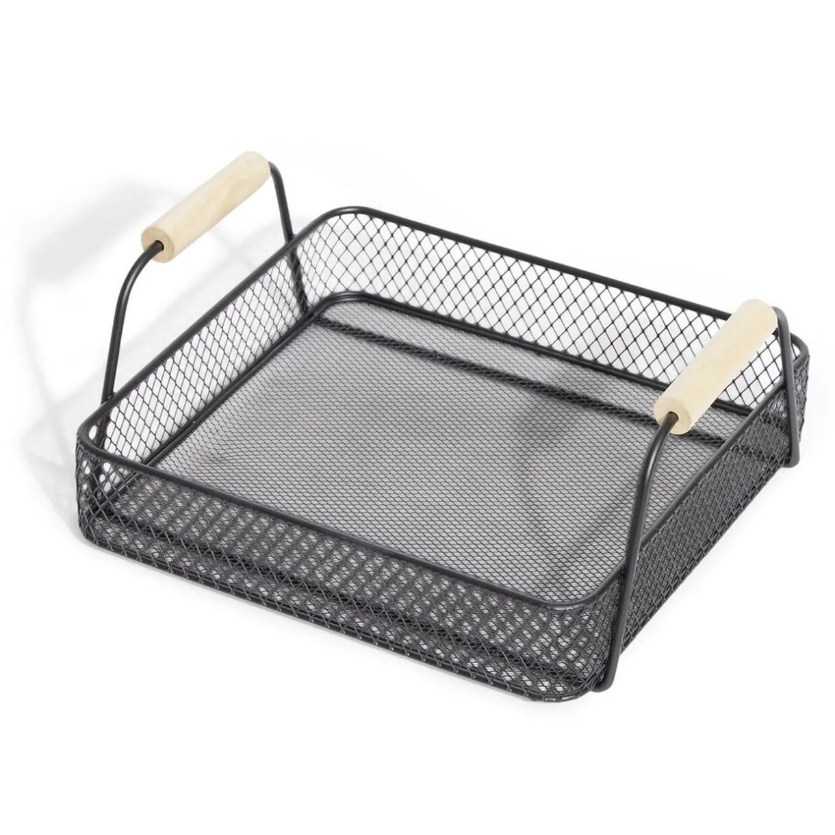 Gifi Plateau rectangulaire maille métal noir