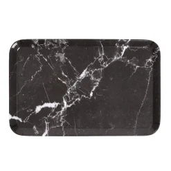 Gifi Plateau rectangulaire mélaminé effet marbre gris et blanc 19x30cm Best
