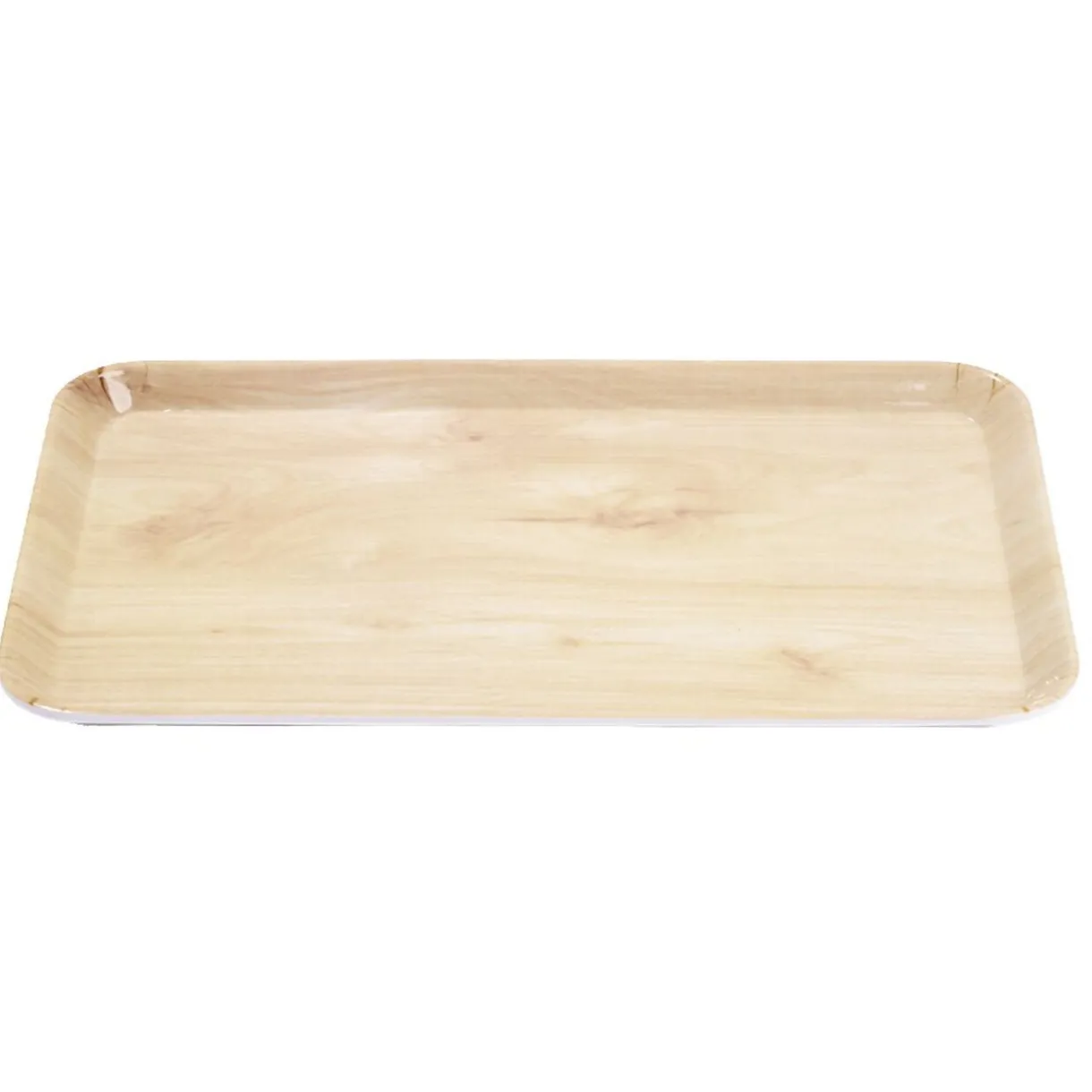 Gifi Plateau rectangulaire mélaminé effet bois naturel 19x30cm Outlet