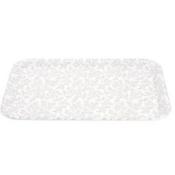 Gifi Plateau rectangulaire motif feuillage blanc et vert 27x38cm Discount