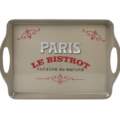 Gifi Plateau rectangulaire Paris le bistrot avec poignées