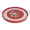 Gifi Plateau rond Disney Mickey en bois avec anse métal Ø35cm