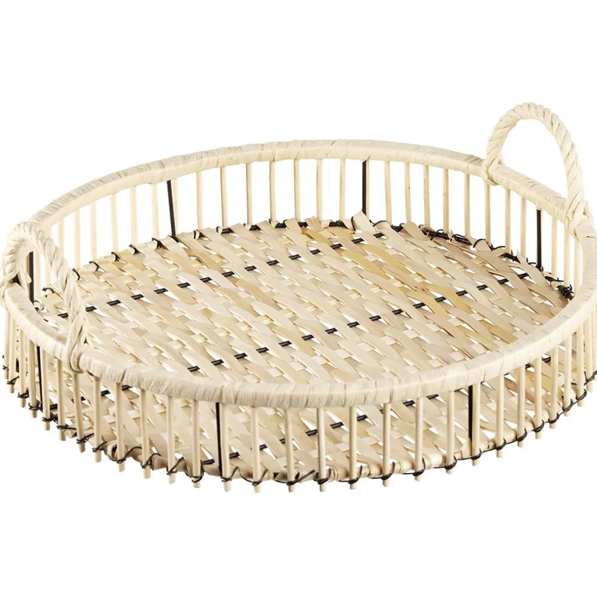 Gifi Plateau rond finition bois naturel