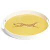 Gifi Plateau rond léopard mélaminé jaune Ø34,5xH4,1cm