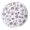 Gifi Plateau rond mélaminé motif savane blanc et noir Ø34,5xH5cm Online