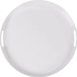 Gifi Plateau rond mélamine uni blanc Best
