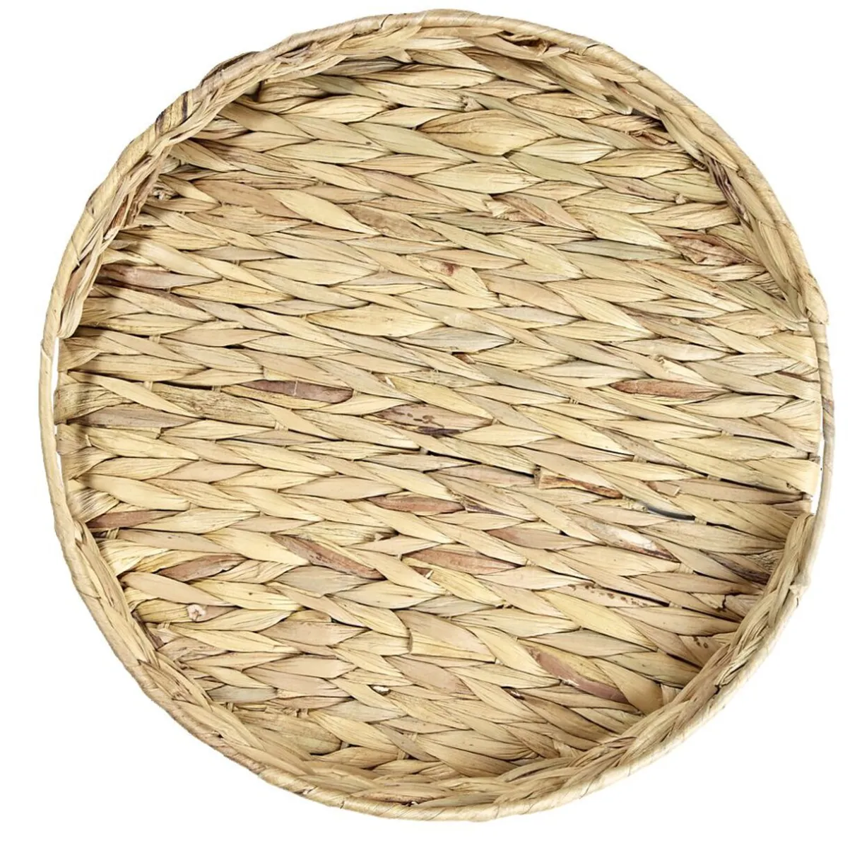 Gifi Plateau rond naturel en jacinthe tressée Ø35xH5cm New