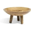 Gifi Plateau sur pied bois foncé