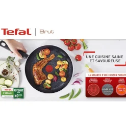 Gifi Poêle Téfal effet pierre grise et noire Ø30cm Sale