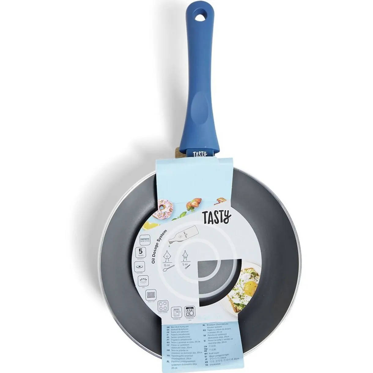 Gifi Poêle tous feux Ø28cm aluminium gris et bleu Online