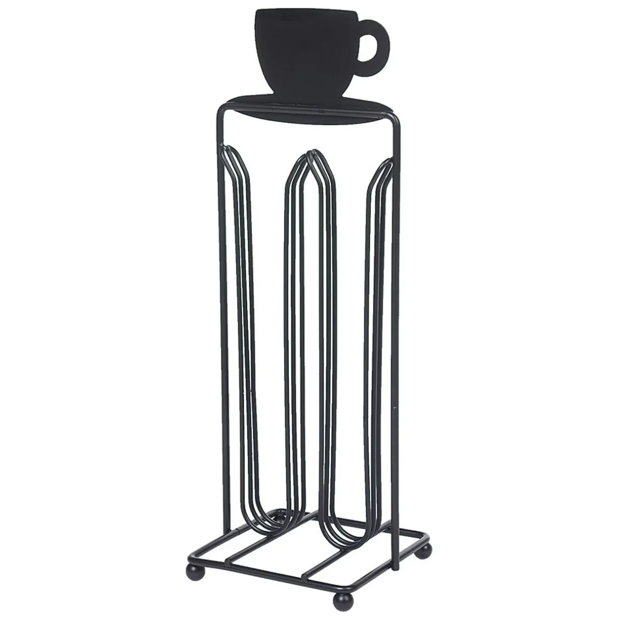 Gifi Porte capsules à café en métal design tasse noir Hot