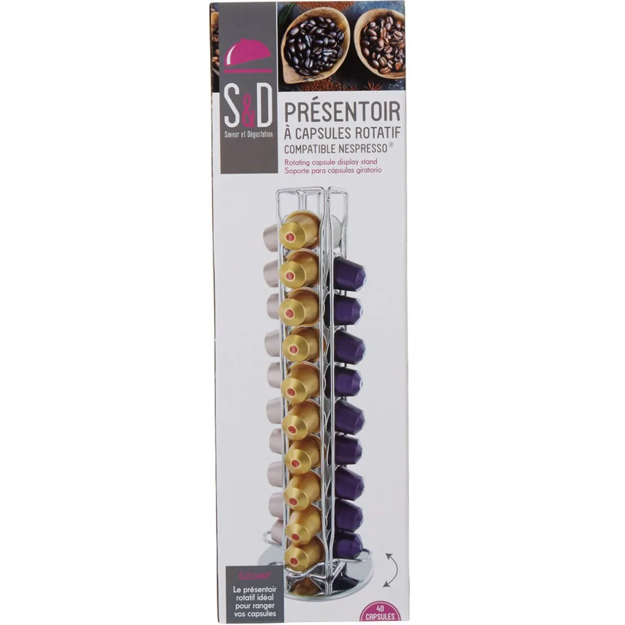 Gifi Porte capsules Nespresso rotatif New
