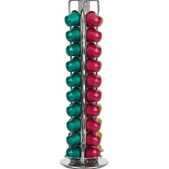 Gifi Porte capsules rotatif en inox Ø11xH37cm