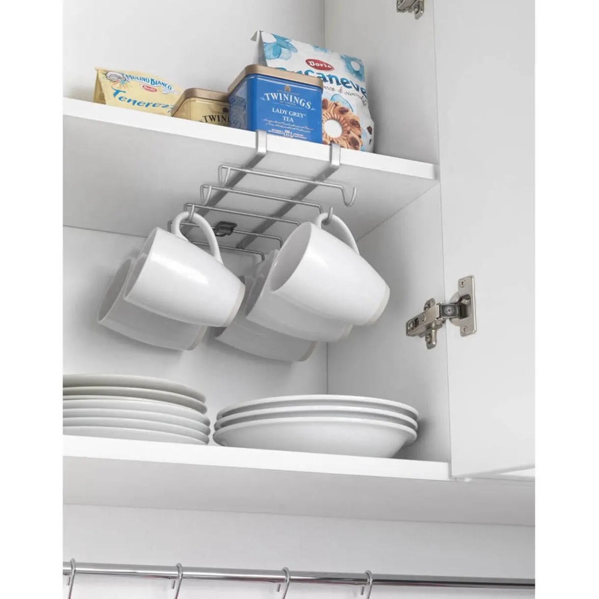 Gifi Porte tasse x10 Metaltex à fixer sur étagère Best