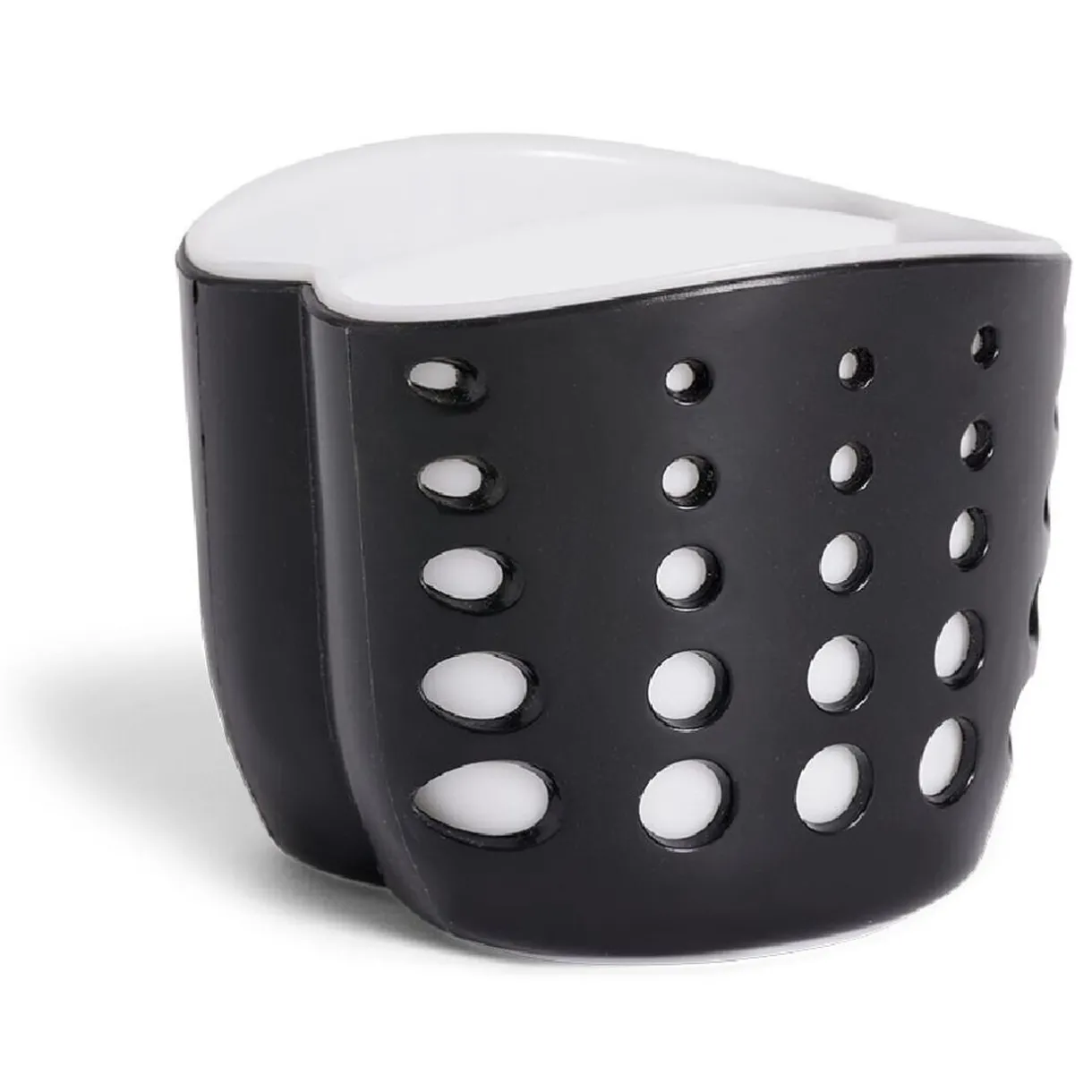 Gifi Porte-éponge en plastique noir - 9,5x9,5xH8,3cm