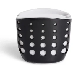 Gifi Porte-éponge en plastique noir - 9,5x9,5xH8,3cm