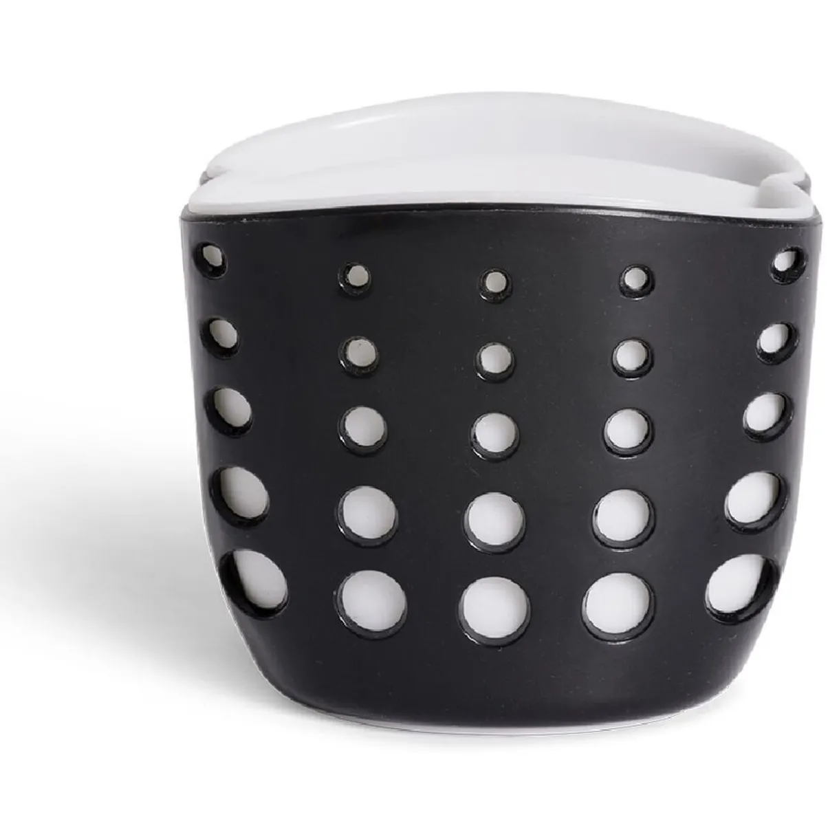 Gifi Porte-éponge en plastique noir - 9,5x9,5xH8,3cm