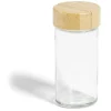 Gifi Pot à épice en verre et couvercle bambou Ø4,7xH9,8cm New
