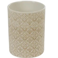 Gifi Pot à ustensiles de cuisine en céramique à motifs beige Hot