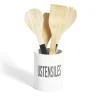 Gifi Pot à ustensiles dolomite blanc Ø10xH13,2cm