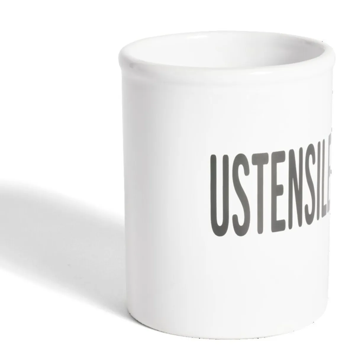 Gifi Pot à ustensiles dolomite blanc Ø10xH13,2cm