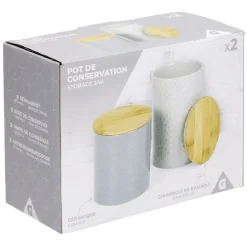 Gifi Pot de conservation design carreau de ciment et point relief x2 Best